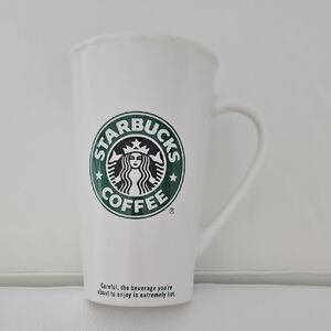 Starbucks Tall White Mug with Green Logo